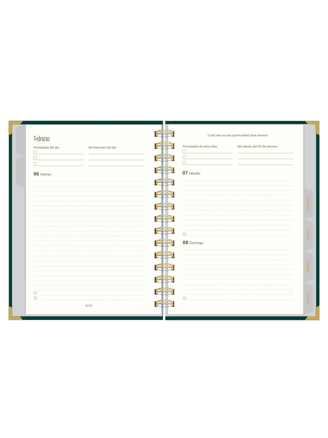 Agenda Emerald Whisper – Formato Diario