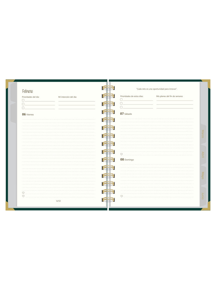 Agenda Emerald Whisper – Formato Diario