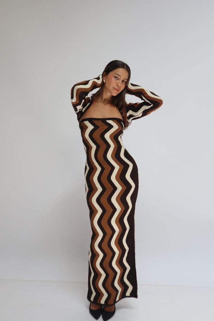 SALTED CARAMEL LATTE 3 IN 1 MAXI DRESS