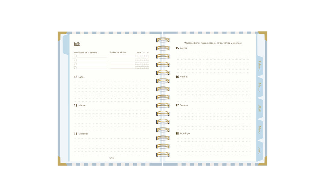 Agenda Blue Grace – Formato Semestral