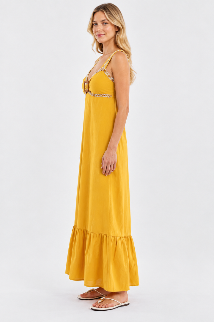 VESTIDO MAXI PLANET GOLD