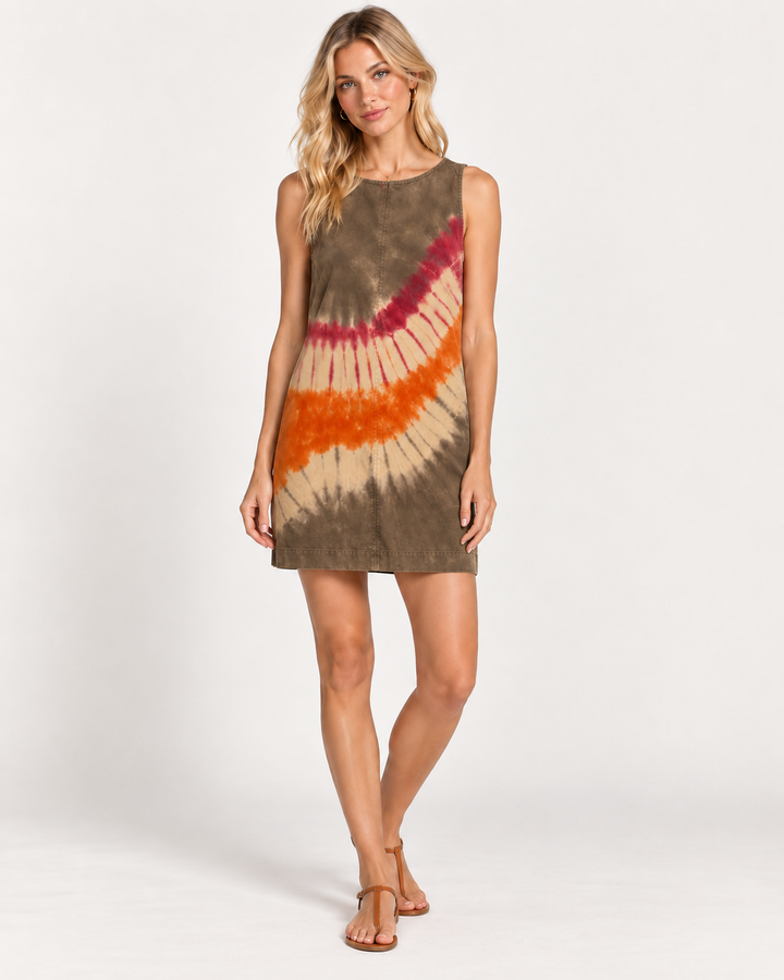 VESTIDO MINI TIE-DYE TIERRA