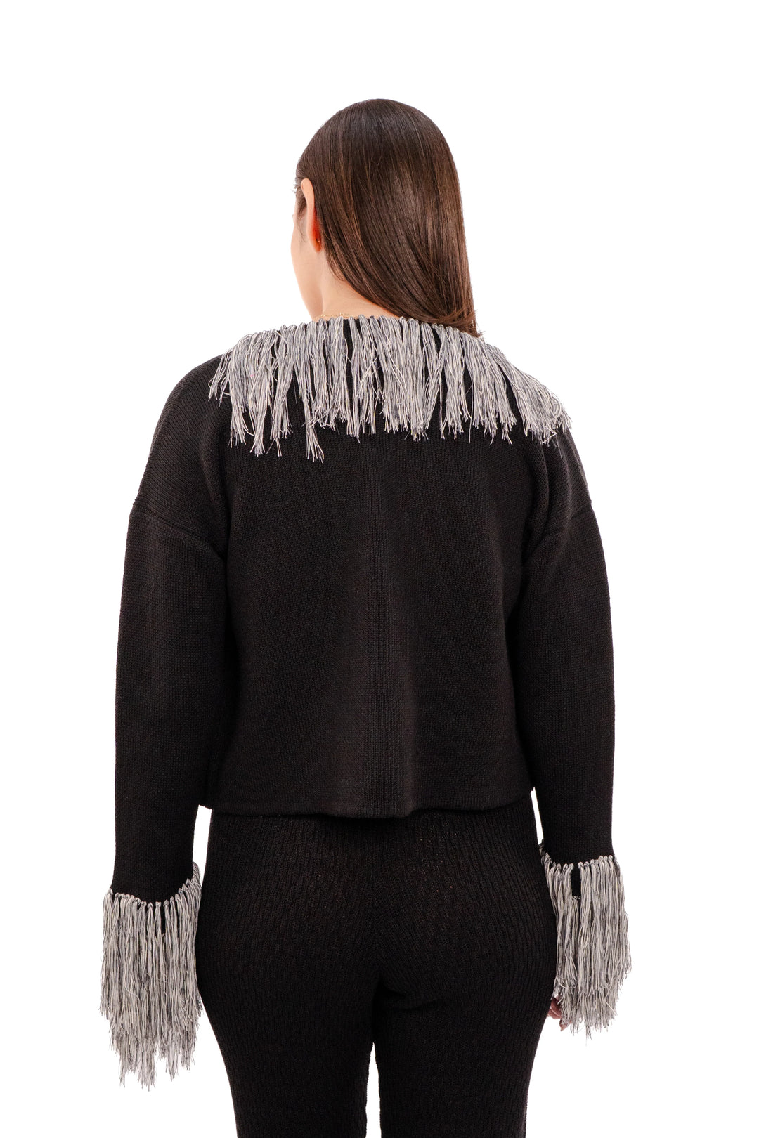 CARDIGAN HEIRLOOM STITCH NEGRO