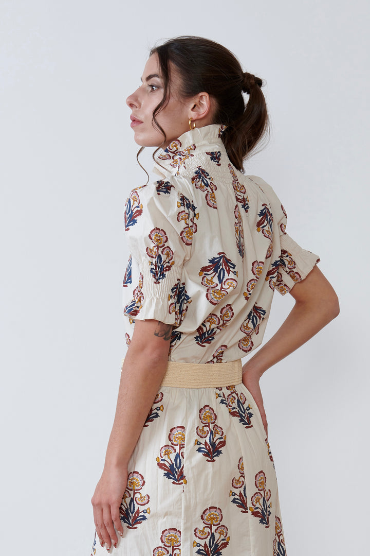BLUSA SMOCK NECK