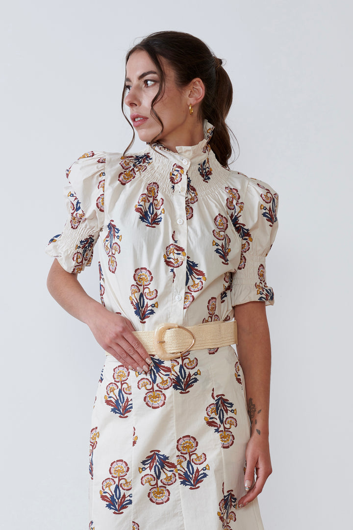 BLUSA SMOCK NECK