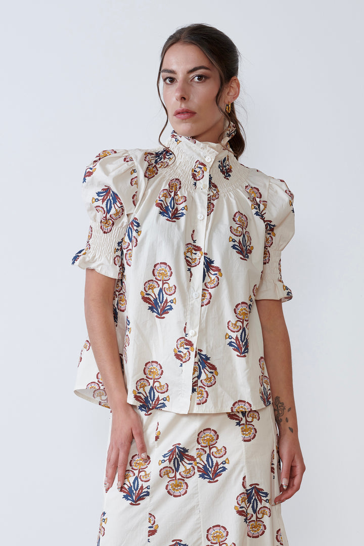 BLUSA SMOCK NECK