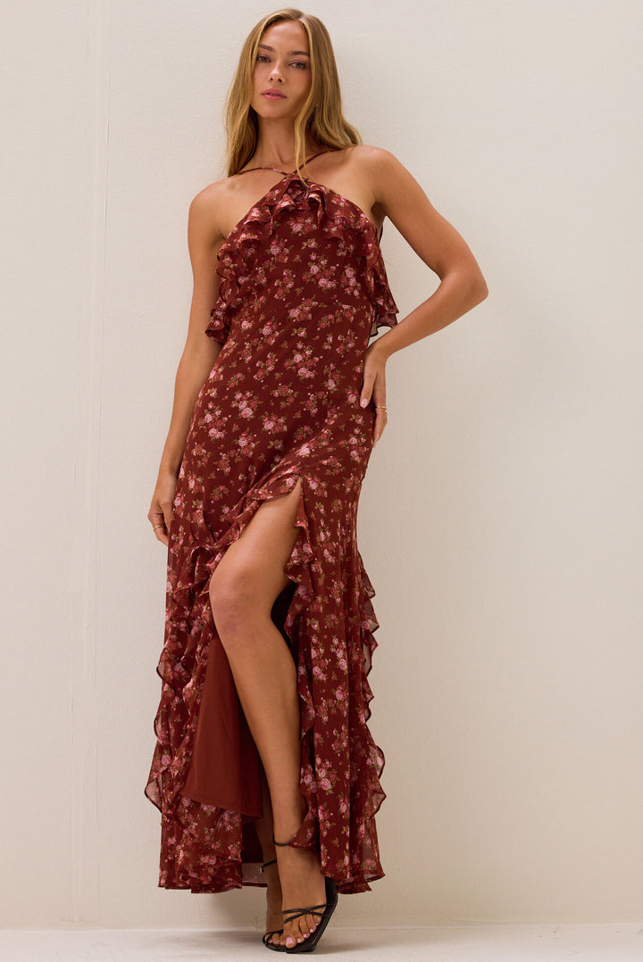 VESTIDO MAXI FLORAR HALTER