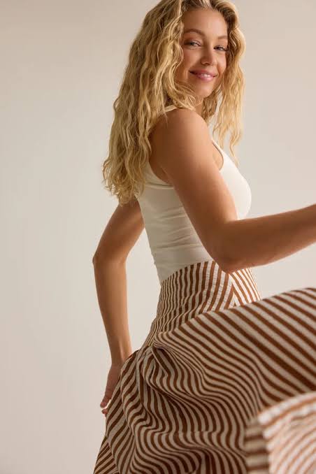 FALDA MAXI DE RAYAS