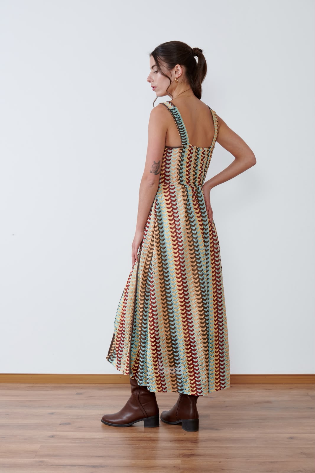 VESTIDO MAXI MOSAIC KNIT