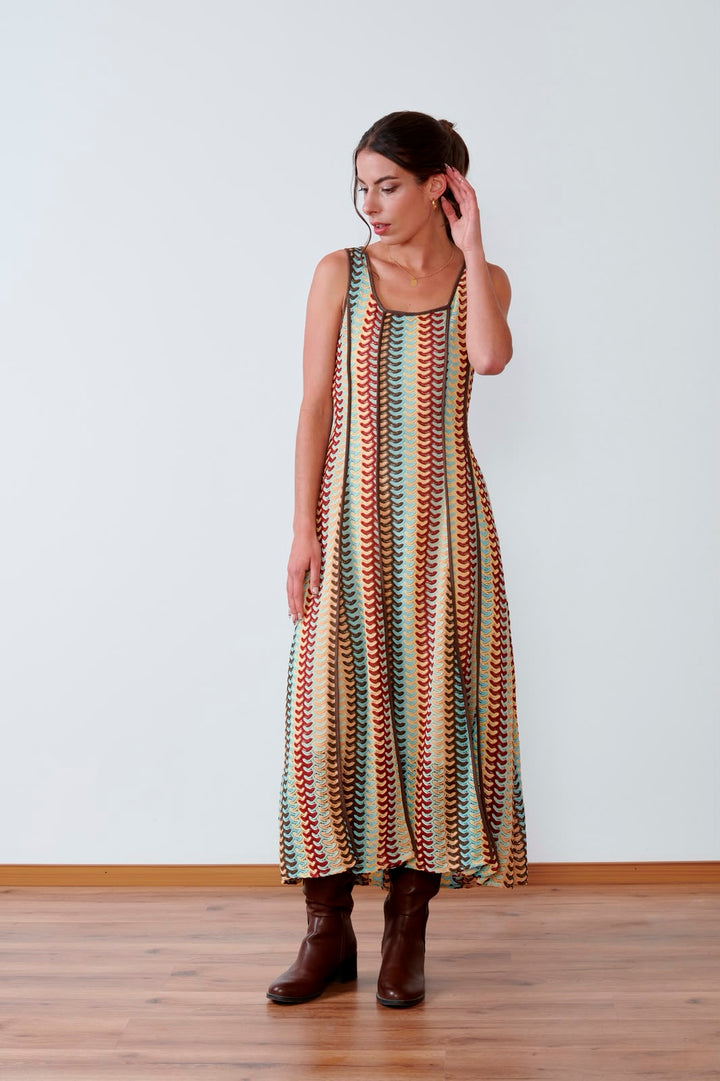 VESTIDO MAXI MOSAIC KNIT