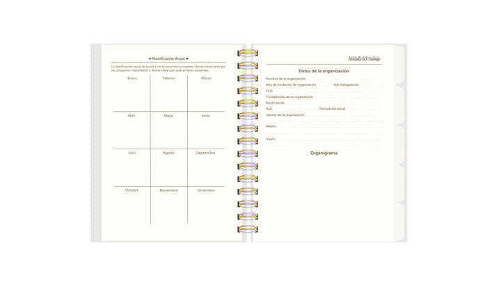 Planner de Trabajo Emerald Whisper