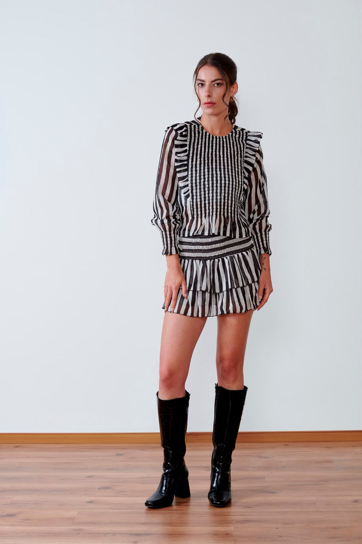 FALDA SHORT MIDNIGHT STRIPE