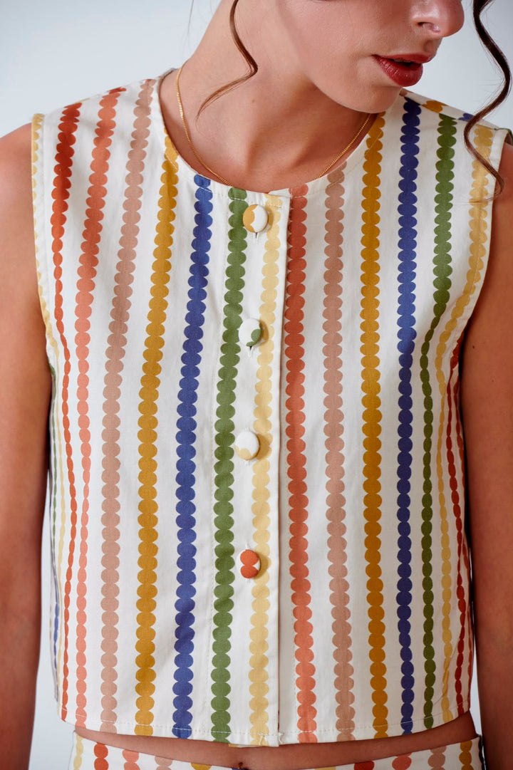 CHALECO SUNSET STRIPE