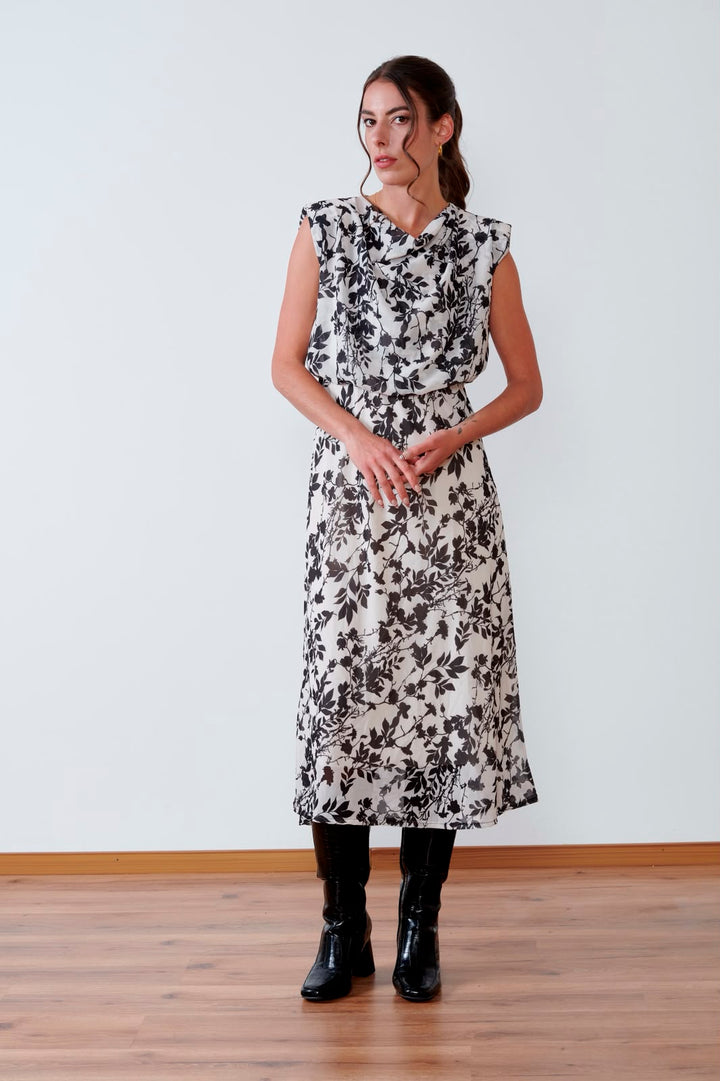 VESTIDO MIDI PRINT BOTÁNICA