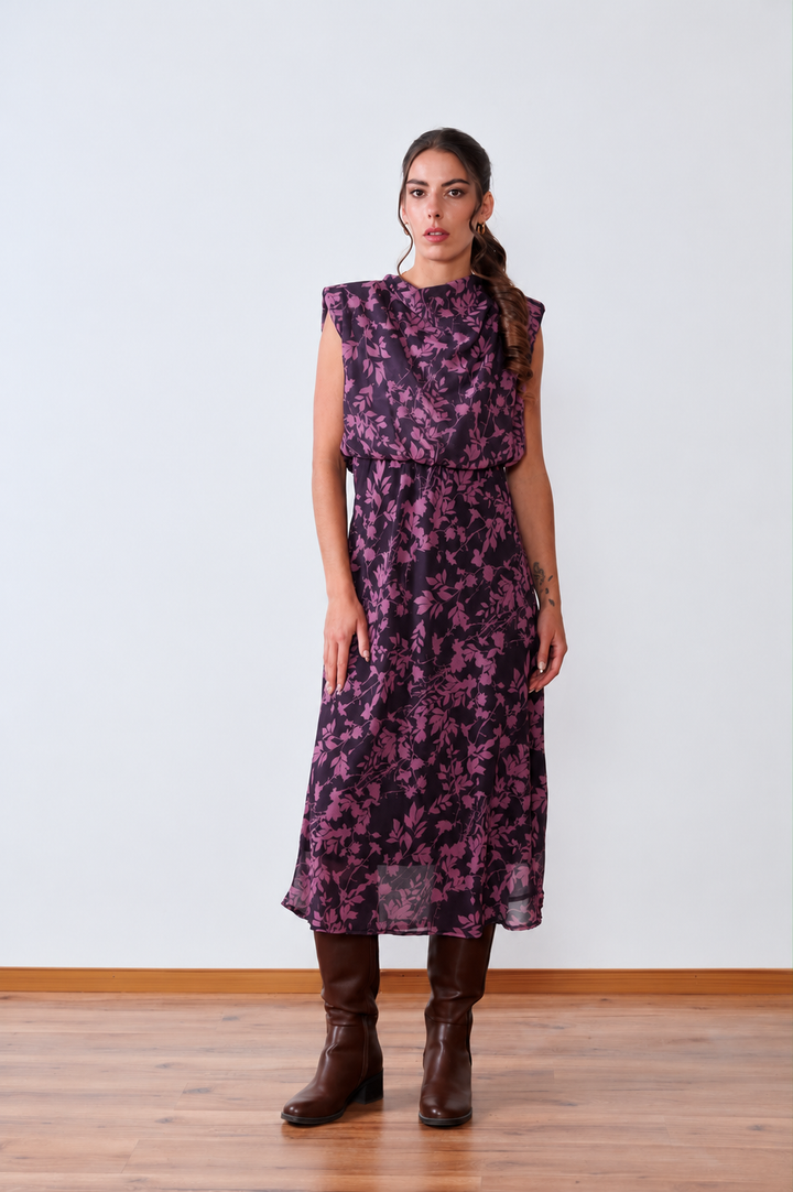 VESTIDO MIDI PRINT BOTÁNICA