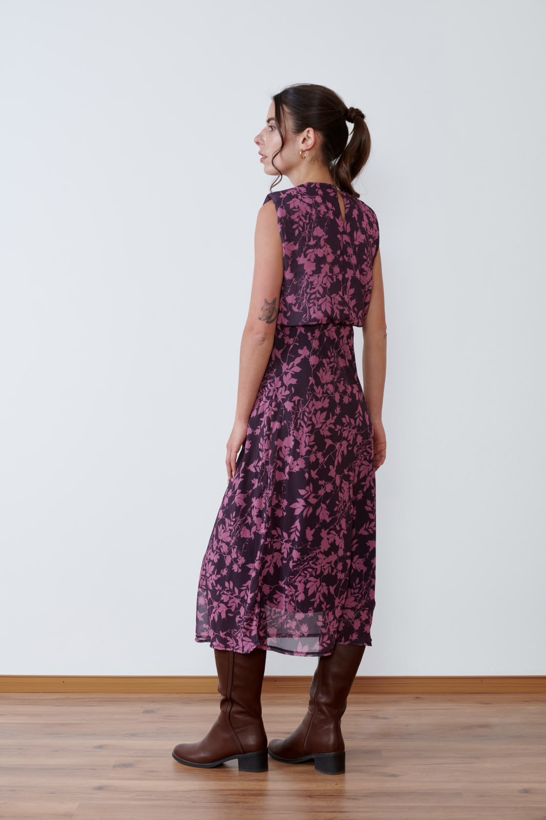 VESTIDO MIDI PRINT BOTÁNICA