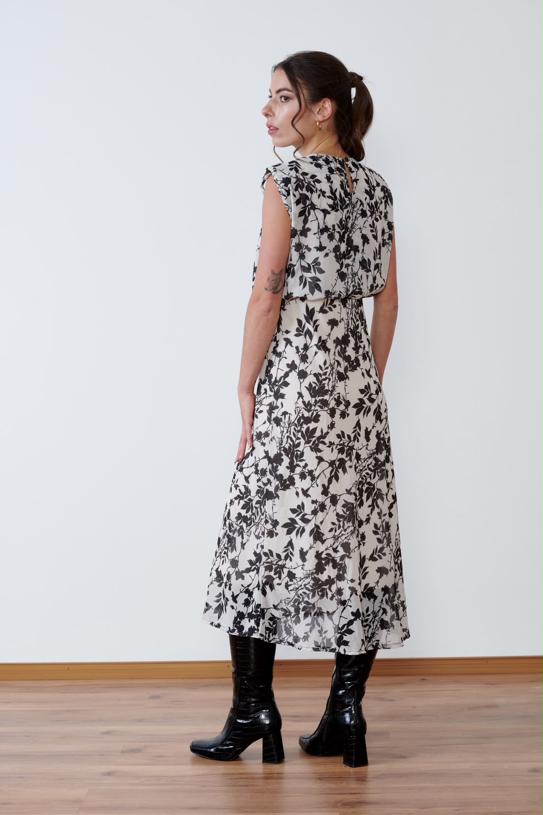 VESTIDO MIDI PRINT BOTÁNICA