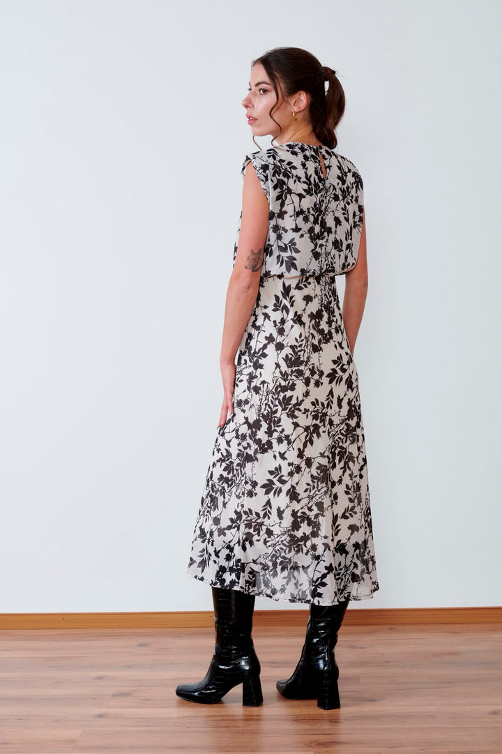 VESTIDO MIDI PRINT BOTÁNICA