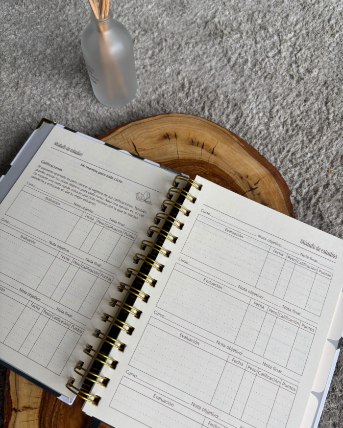 Planner de Estudios Emerald Whisper