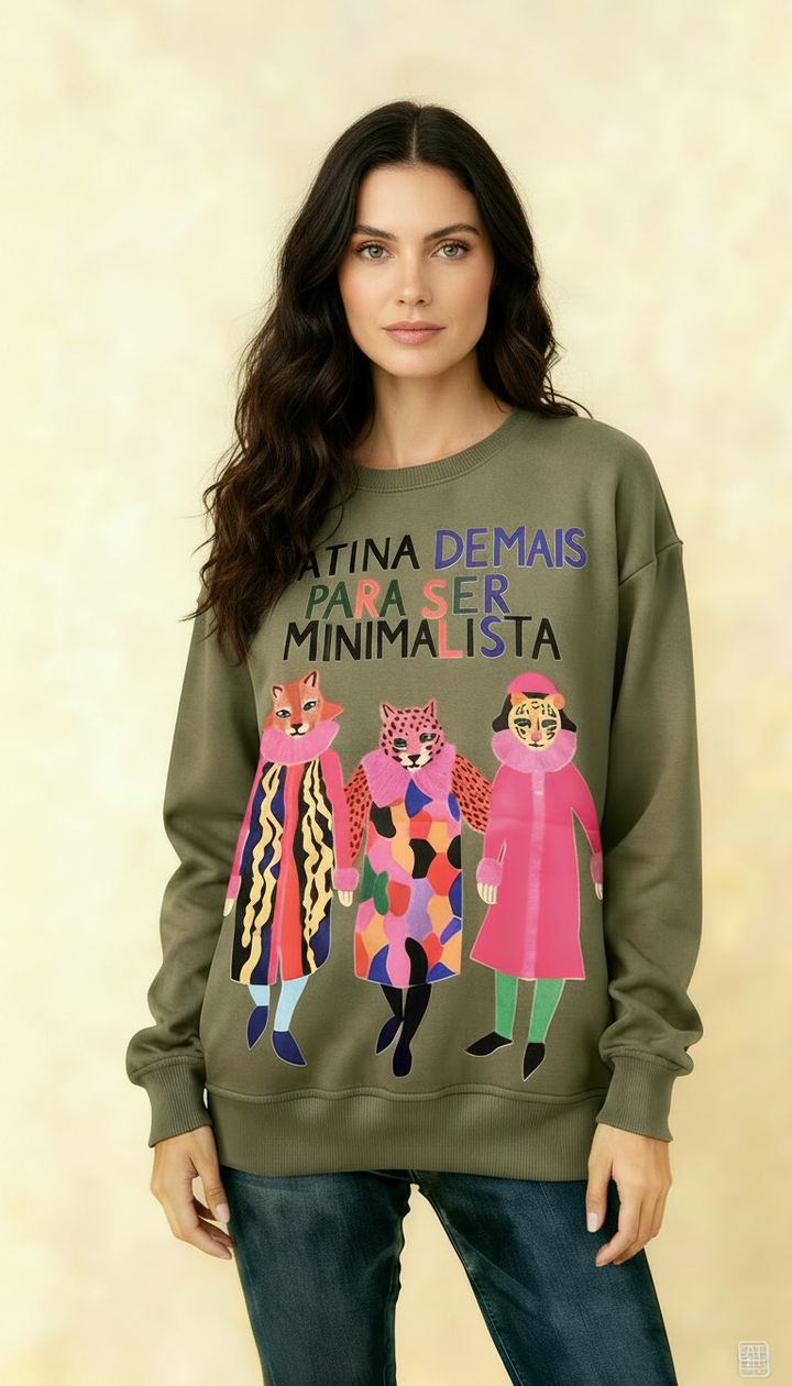 POLERA LATINA DEMAIS (VERDE OLIVO)